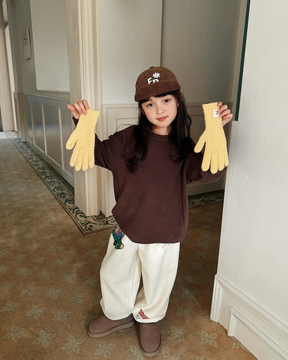 【100-160cm】親子お揃い ウォームアップロングスリーブTシャツ