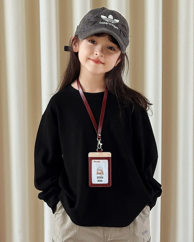 【100-160cm】親子お揃い ウォームアップロングスリーブTシャツ