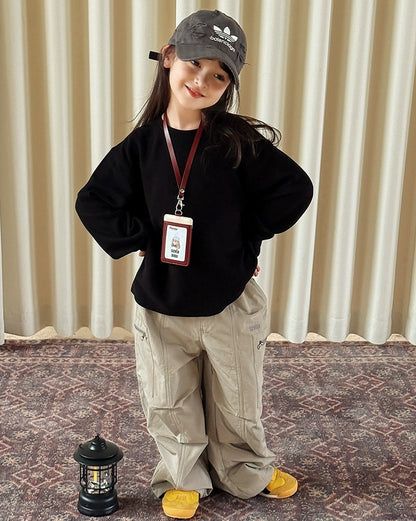 【100-160cm】親子お揃い ウォームアップロングスリーブTシャツ