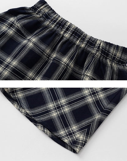 【100-160cm】チェック柄ロングフレアスカート