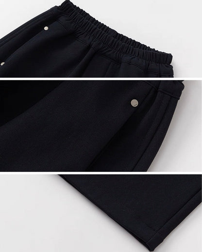 【100-160cm】裏起毛ワイドパンツ