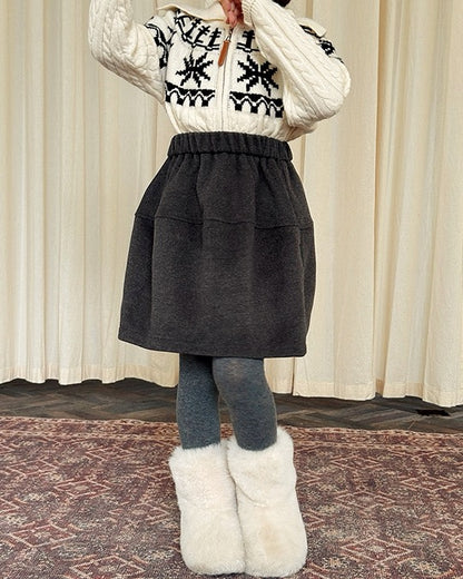 【100-160cm】ウールライクスカート
