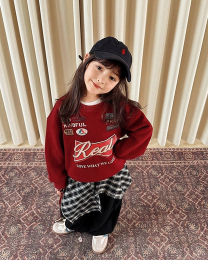 【100-160cm】裏起毛プリントスウェットプルオーバー