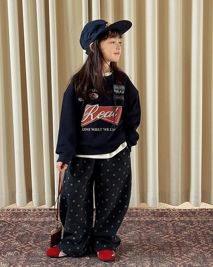 【100-160cm】裏起毛プリントスウェットプルオーバー