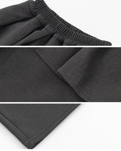 【100-160cm】裏起毛ペプラムワイドパンツ