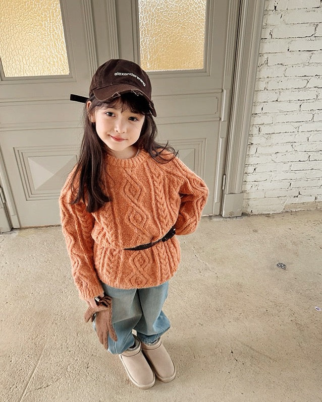 【100-160cm】裏起毛バルーンデニムパンツ