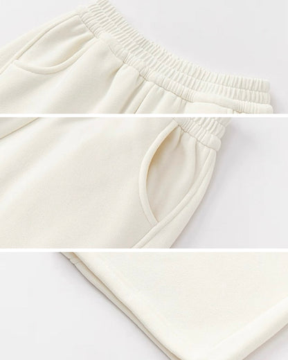 【100-160cm】裏起毛ワイドイージーパンツ