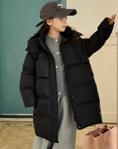 【100-160cm】キッズ グラフェンヒート 2丈ダウン（ショート/ロング）