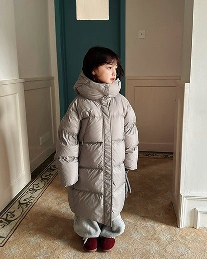 【100-160cm】キッズ グラフェンヒート 2丈ダウン（ショート/ロング）