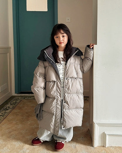 【100-160cm】キッズ グラフェンヒート 2丈ダウン（ショート/ロング）