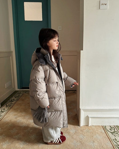 【100-160cm】キッズ グラフェンヒート 2丈ダウン（ショート/ロング）