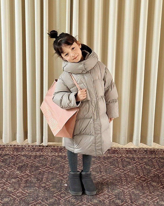 【100-160cm】キッズ グラフェンヒート 2丈ダウン（ショート/ロング）