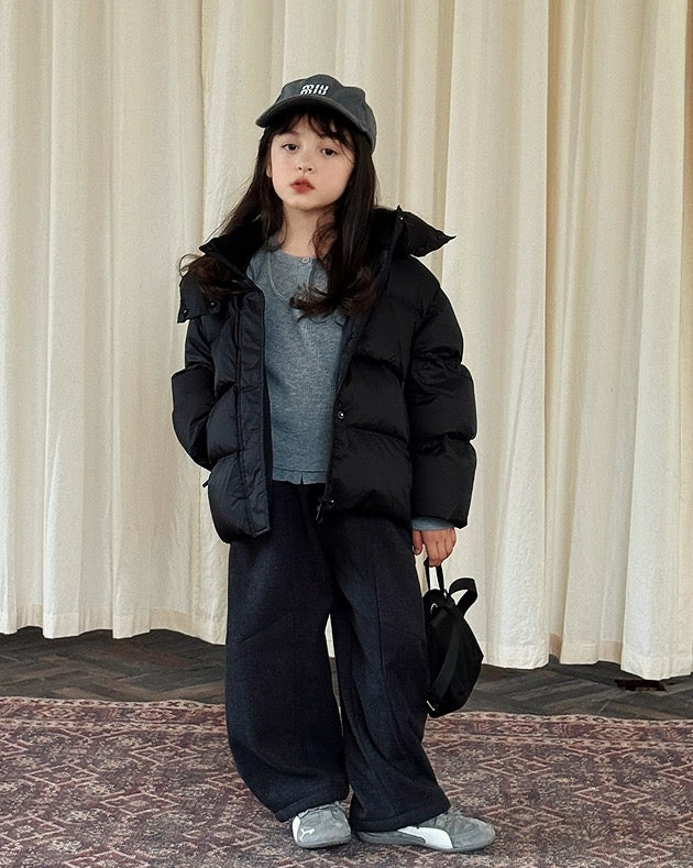 【100-160cm】キッズ グラフェンヒート 2丈ダウン（ショート/ロング）