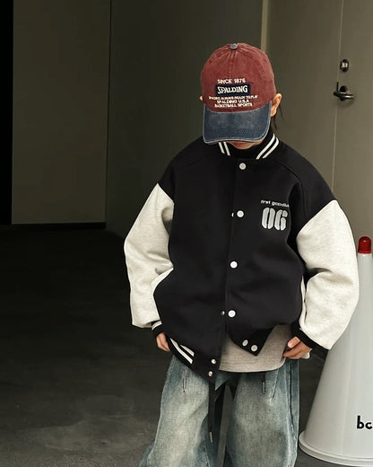 【110-160cm】ナンバリング ヴァーシティジャケット