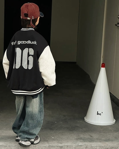 【110-160cm】ナンバリング ヴァーシティジャケット