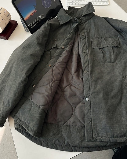 【110-160cm】キルティングライナー シャツジャケット