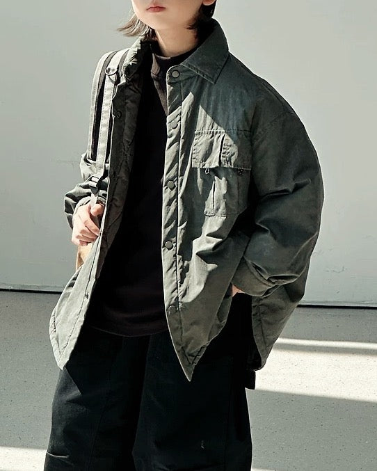 【110-160cm】キルティングライナー シャツジャケット