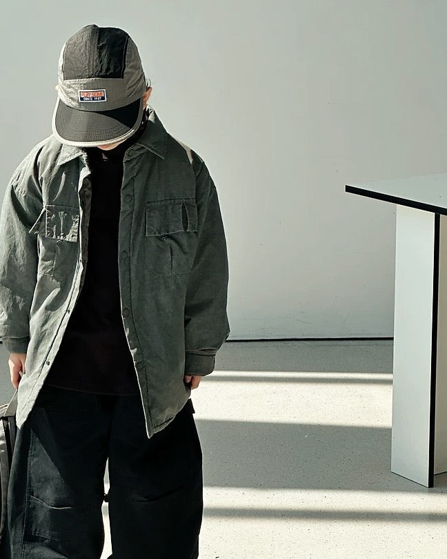 【110-160cm】キルティングライナー シャツジャケット