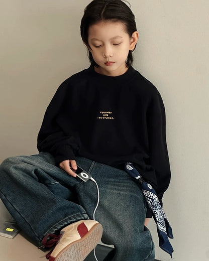 【110-160cm】レターロゴスウェット