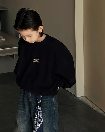 【110-160cm】レターロゴスウェット