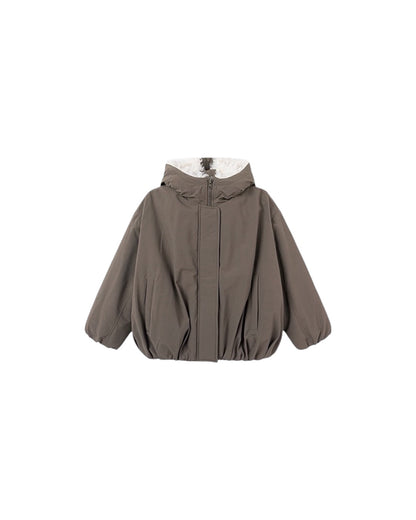 【100-160cm】2wayボアライニングフードバルーンブルゾン