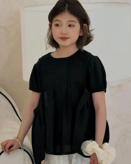 バックリボン ノースリーブブラウス Tシャツセット｜110-160cm